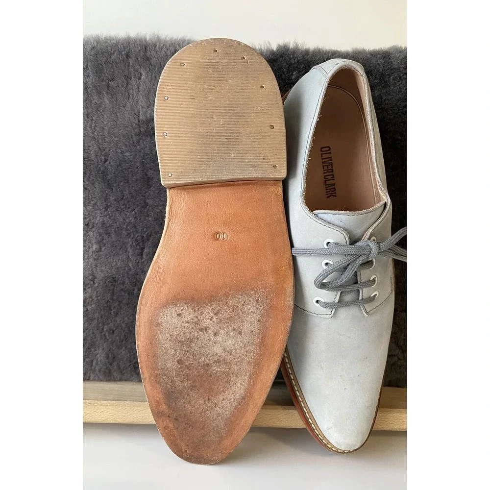 Oliver Clark Handmade Leather Oxfords / Blue Gray‎ / Men's Size 10